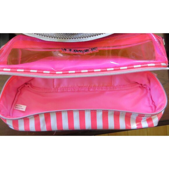 Victoria's Secret Cosmetic Bag 2 compartments EUC - Picture 5 of 11